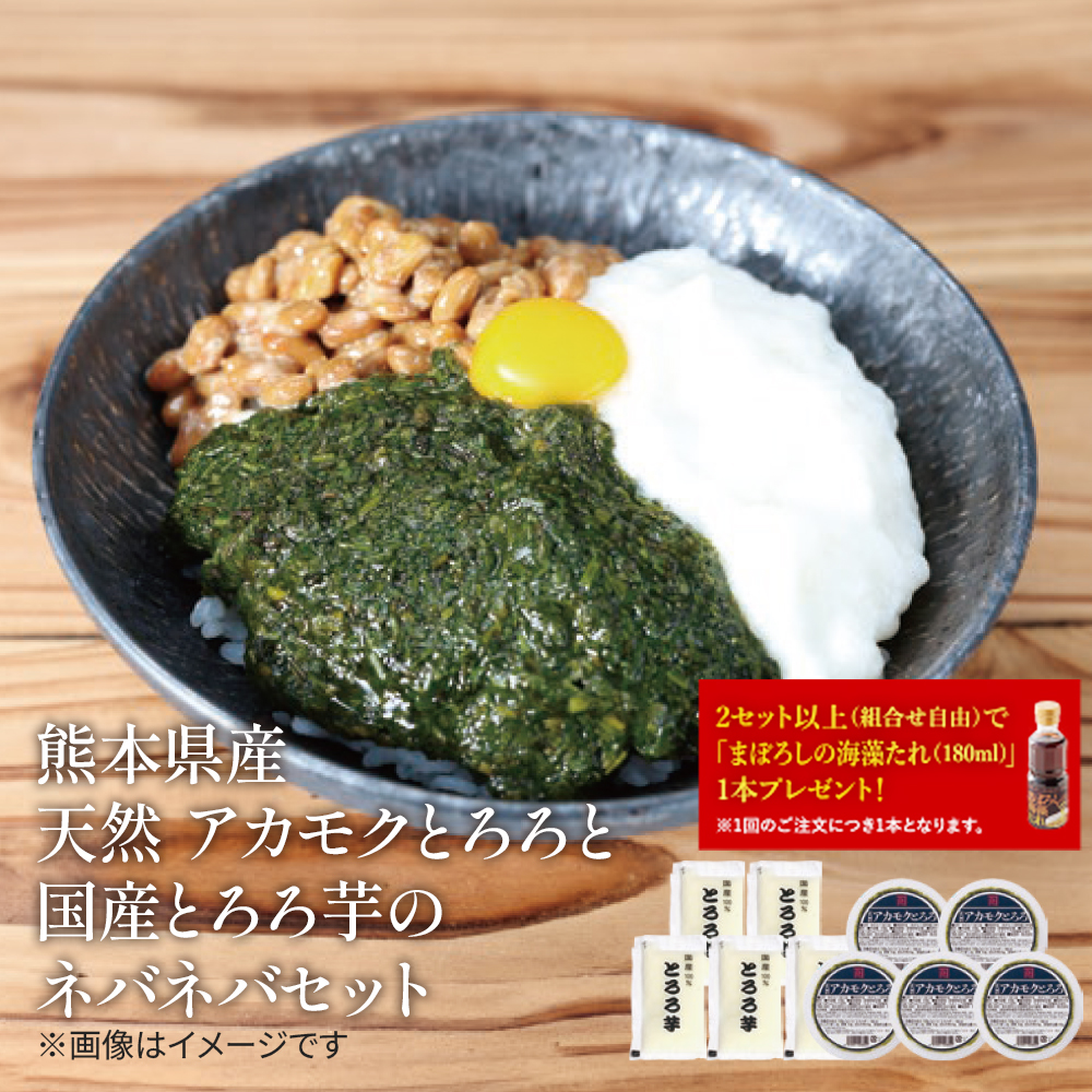 【DM用】あかもくとろろ5個＋山芋とろろ5個セット【冷凍】