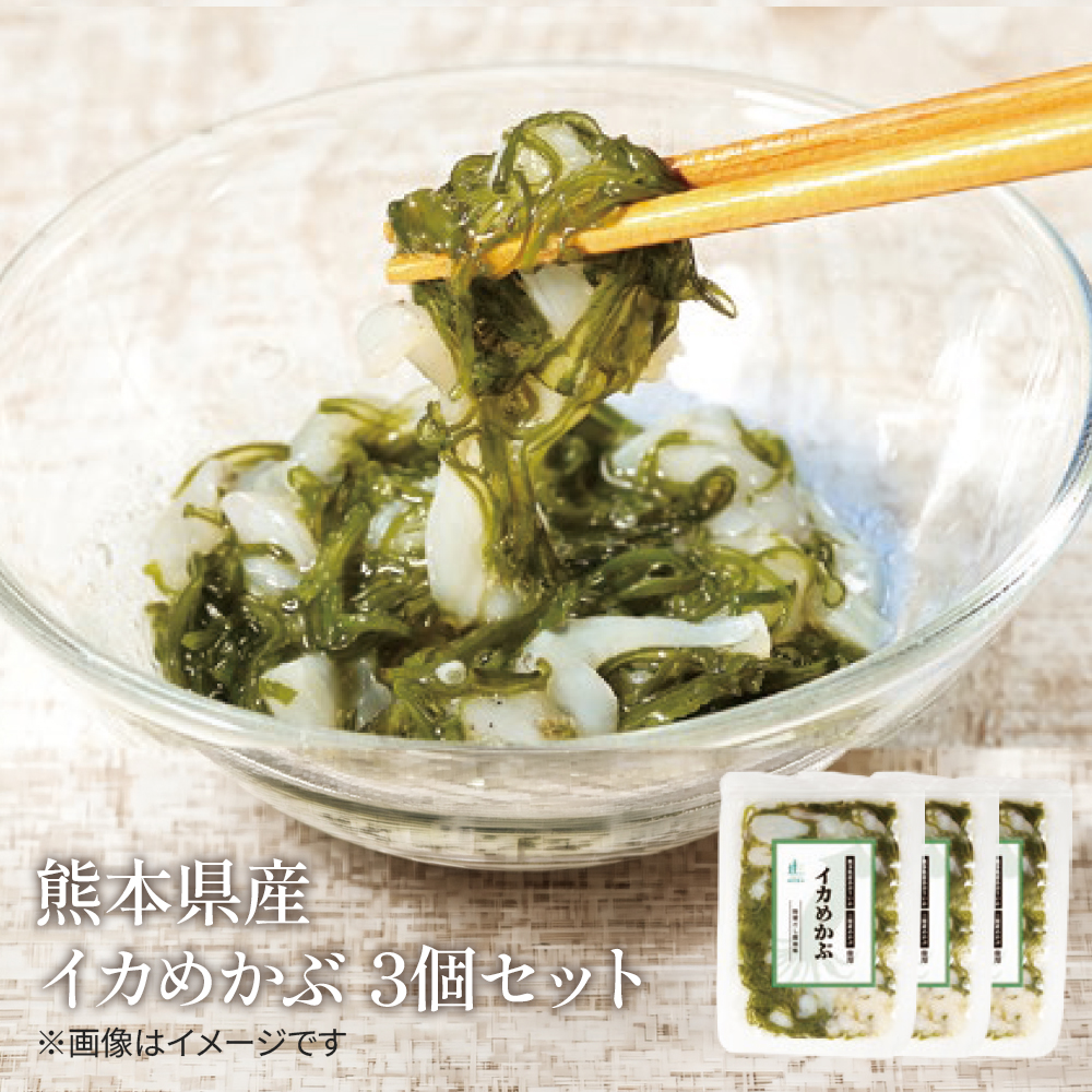 イカめかぶ　70g×3個【冷凍】
